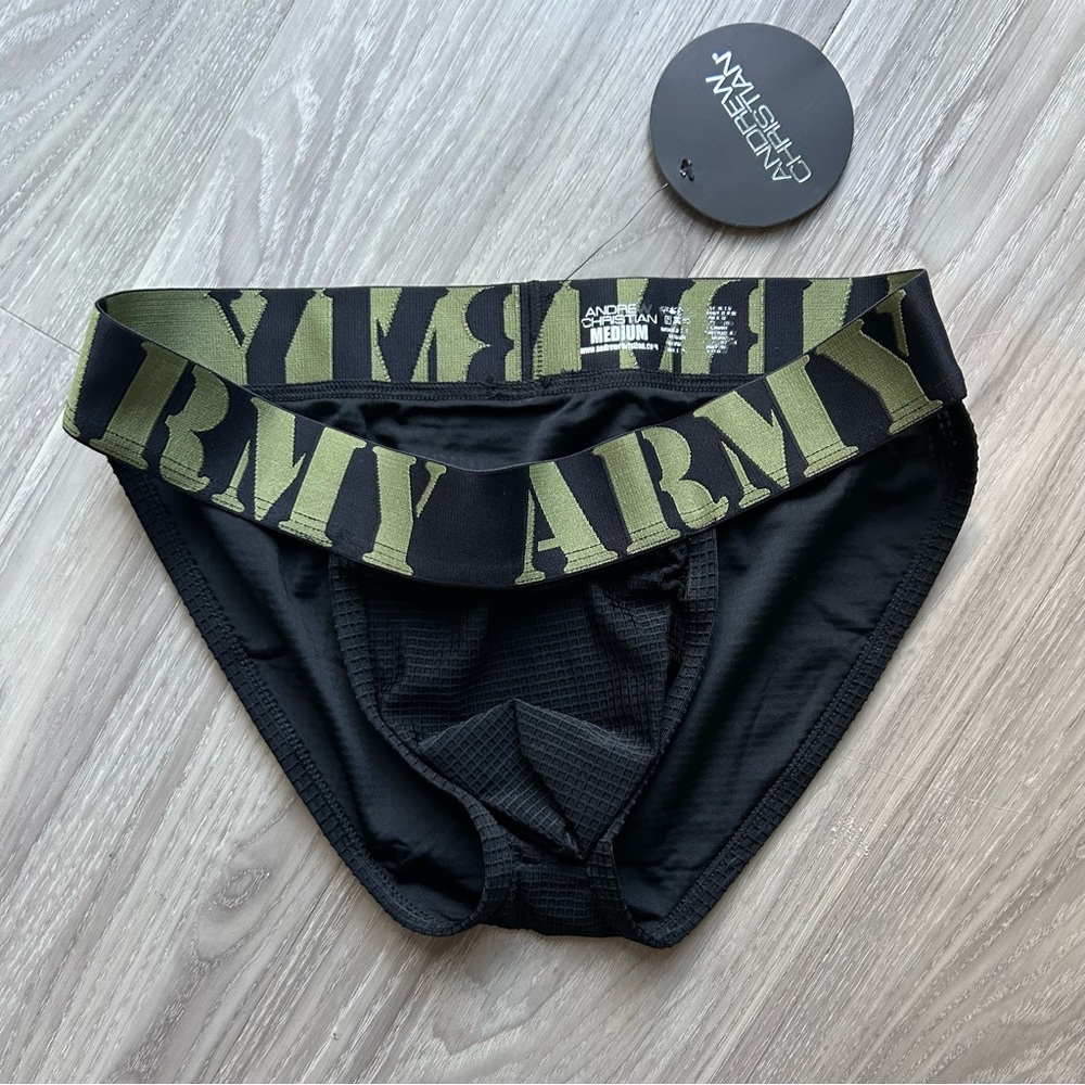Andrew Christian | Military Brief in Black Army Green (Medium) - Picture 8 of 16